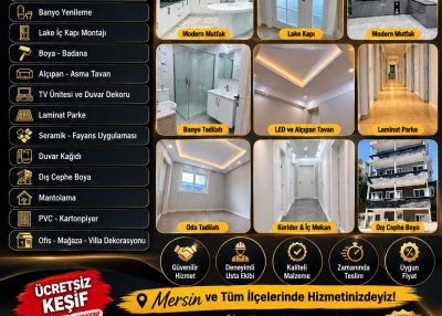 Mersin inşaat dekorasyon Tadilat